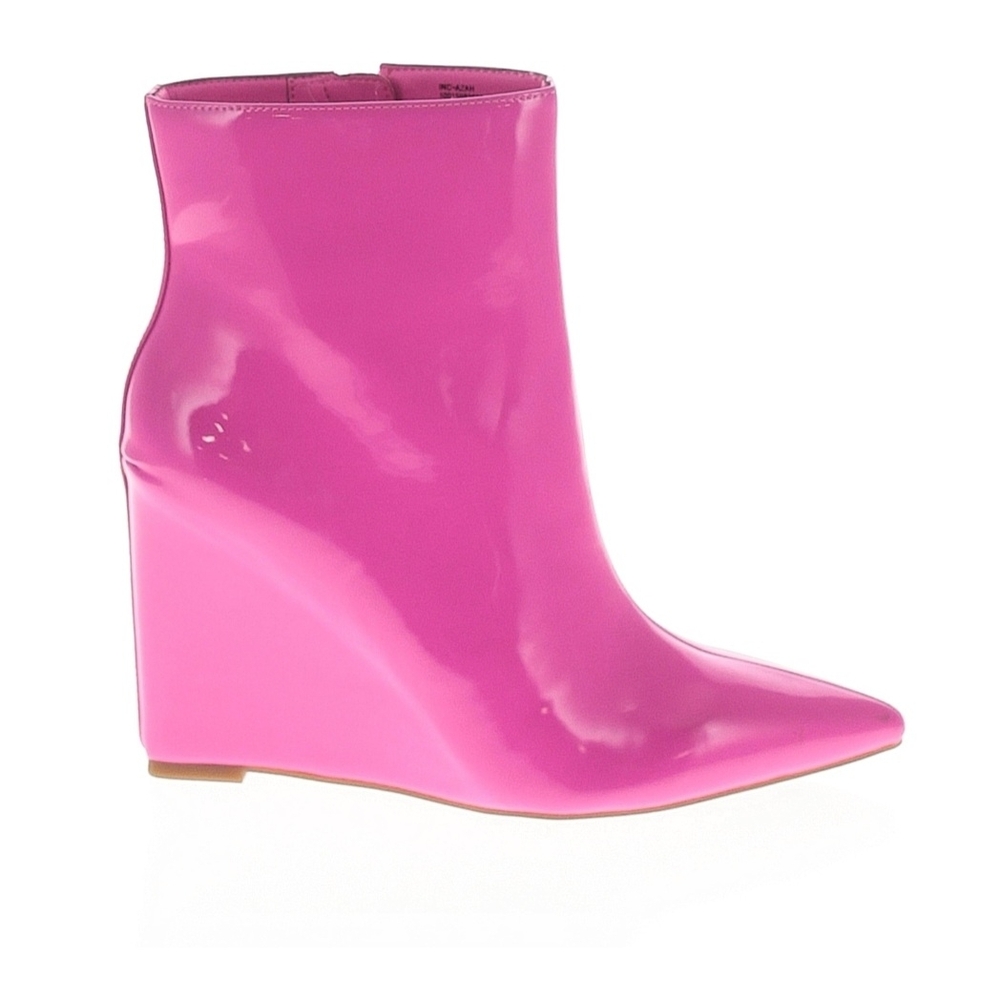 INC Pink Wedge Ankle Boots Size 5.5